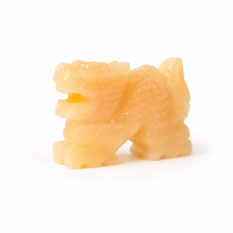 Cristale și Pietre Semiprețioase - Dragon din Topaz Galben – Forta Interioara, Prosperitate si Claritate Mentala