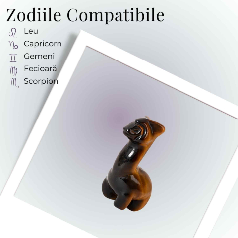 Figurina Lama din Ochi de Tigru – Simbol al Rabdarii si Protectiei Interioare [4]