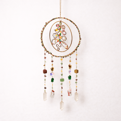 Dragoste si relatii - Dreamcatcher cu Pietre Naturale – Stabilitate, Echilibru si Claritate Interioara