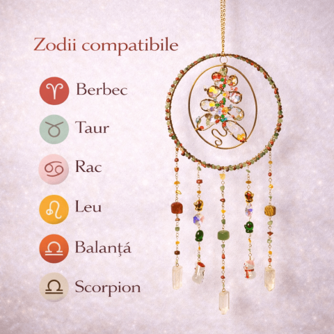 Dreamcatcher cu Pietre Naturale – Stabilitate, Echilibru si Claritate Interioara [2]