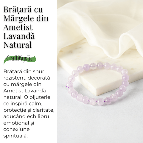 Calm si Armonie – Bratara din Ametist Lavanda Natural 8mm [2]