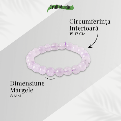 Calm si Armonie – Bratara din Ametist Lavanda Natural 8mm [3]