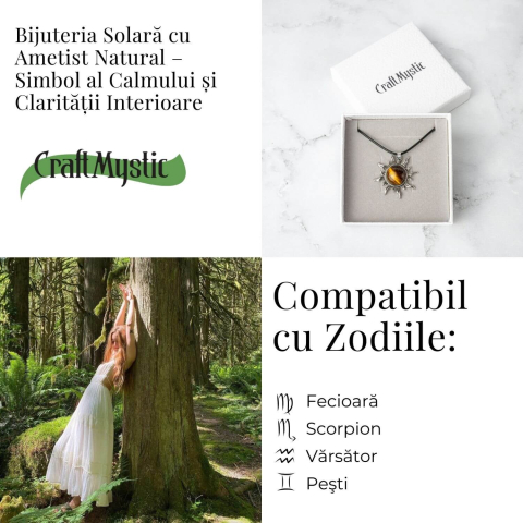 Echilibru si Spiritualitate – Colier Soare cu Ametist Natural [4]