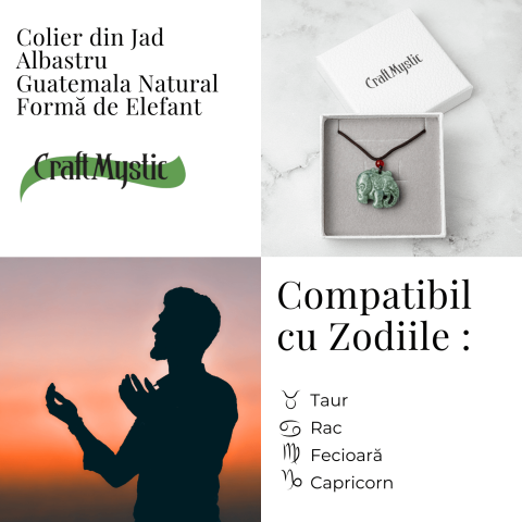 Noroc si Protectie – Colier Elefant din Jad Natural de Rusia [4]