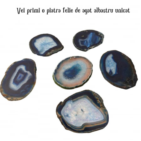 Felie de Agat Albastru in Forma Neregulata - Stimuleaza Creativitatea si Echilibrul Emotional [1]