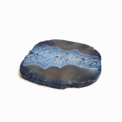 Tip Cristal - Felie de Agat Albastru 6-7 cm in Forma Neregulata