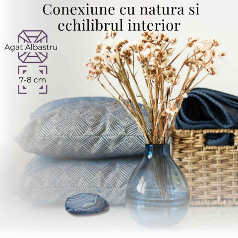Felie de Agat Albastru 7-8 cm  forma neregulata– Calm si Claritate Mentala [2]