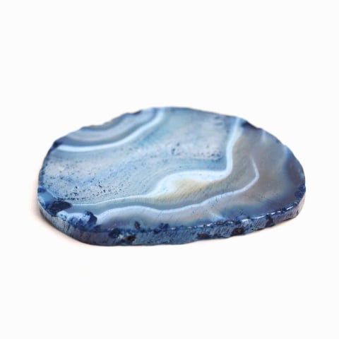 Claritate Mentala si Focus - Felie de Agat Albastru 7-8 cm  forma neregulata– Calm si Claritate Mentala