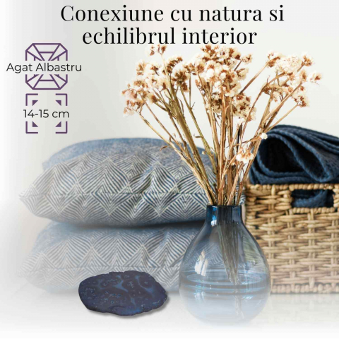 Felie de Agat Albastru 14-15 cm – Calm si Claritate Mentala [1]