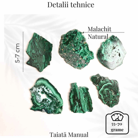 Felie Malachit Natural 5-7 cm - Vindecare si Echilibru Energetic [4]