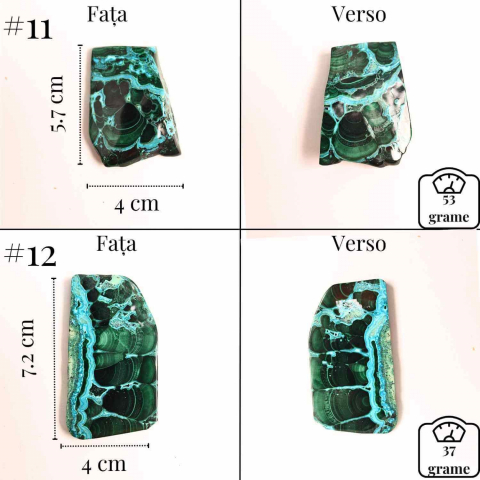 Felie unicat cu Malachit, Crisocola, Stalactite, Cornetite - Protectie si echilibru energetic [1]