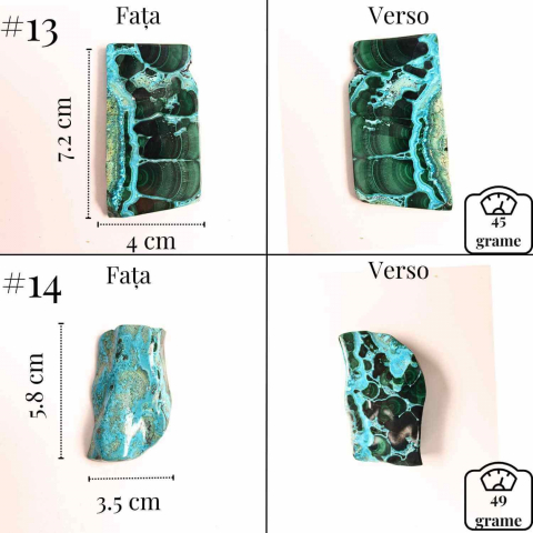 Felie unicat cu Malachit, Crisocola, Stalactite, Cornetite - Protectie si echilibru energetic [1]
