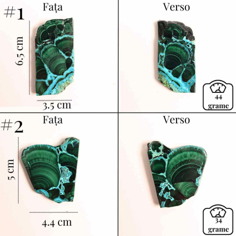 Felie unicat cu Malachit, Crisocola, Stalactite, Cornetite - Protectie si echilibru energetic [1]