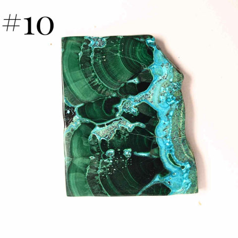 Pietre brute - Felie unicat cu Malachit, Crisocola, Stalactite, Cornetite - Protectie si echilibru energetic