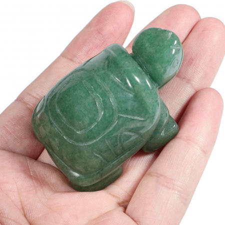 Figurina broasca testoasa 4 cm de cristal semipretios -  Sculptura din piatra vindecatoare reiki de buzunar pentru decor, colectie [2]