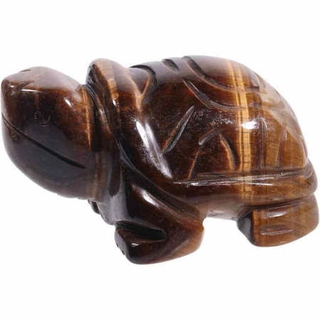 Figurina broasca testoasa 4 cm de cristal semipretios -  Sculptura din piatra vindecatoare reiki de buzunar pentru decor, colectie [0]