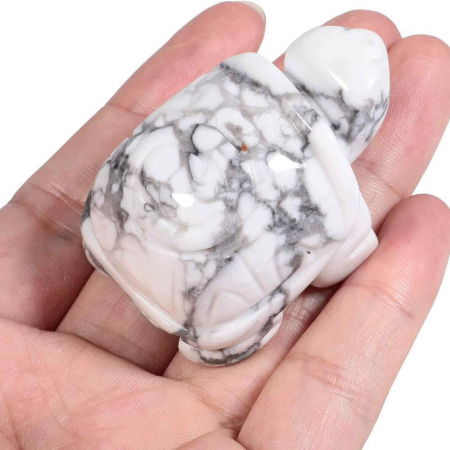 Figurina broasca testoasa 4 cm de cristal semipretios -  Sculptura din piatra vindecatoare reiki de buzunar pentru decor, colectie [2]