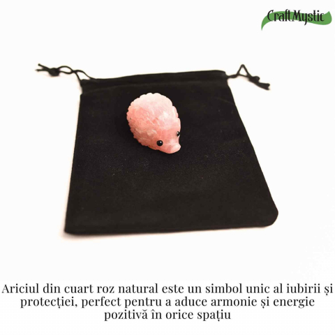 Figurina arici din Cuart Roz – Vindecare emotionala si iubire [5]