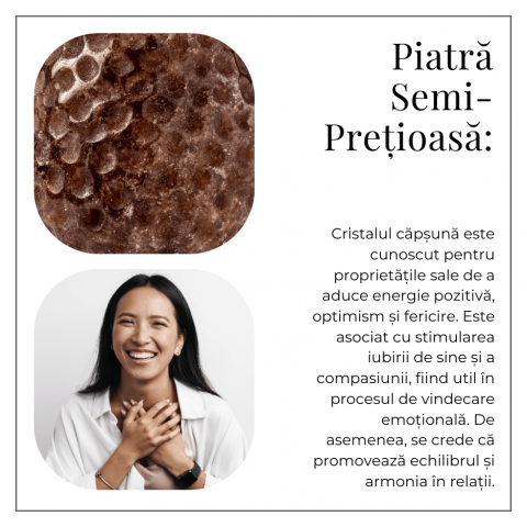 Figurina Cristal Capsuna – Atrage Dragostea si Echilibrul Emotional [9]