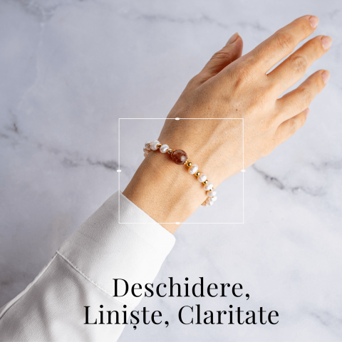 Bijuterie a Inimii Deschise – Bratara cu Cristal Capsuna si Perle [1]