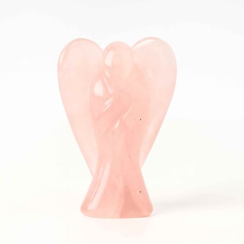 Îngeri și Simboluri Spirituale - Ingeras din cuart roz 50-55 mm – Energie de iubire și protectie blanda
