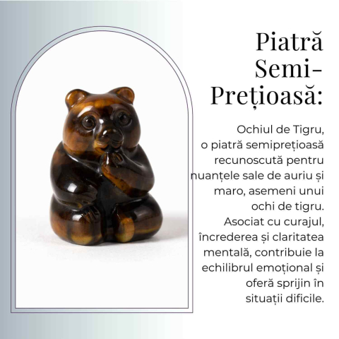 Figurina Urs Protector din Ochi de Tigru – Curaj, Stabilitate si Incredere Interioara [4]