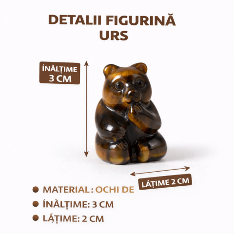 Figurina Urs Protector din Ochi de Tigru – Curaj, Stabilitate si Incredere Interioara [3]