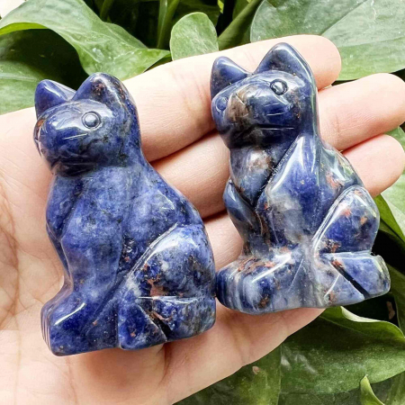 Figurina 5 cm inger din cristal vindecator Obsidian - Sculptura manuala din piatra naturala lustruita - Decor pentru camera birou cu energie reiki pentru femei barbati - Copie [1]