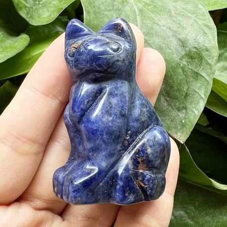 Figurina 5 cm inger din cristal vindecator Obsidian - Sculptura manuala din piatra naturala lustruita - Decor pentru camera birou cu energie reiki pentru femei barbati - Copie [2]