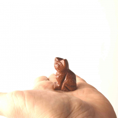 Figurina 5 cm inger din cristal vindecator Obsidian - Sculptura manuala din piatra naturala lustruita - Decor pentru camera birou cu energie reiki pentru femei barbati - Copie [1]