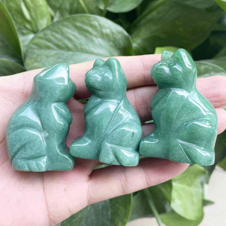 Figurina 5 cm inger din cristal vindecator Obsidian - Sculptura manuala din piatra naturala lustruita - Decor pentru camera birou cu energie reiki pentru femei barbati - Copie [1]