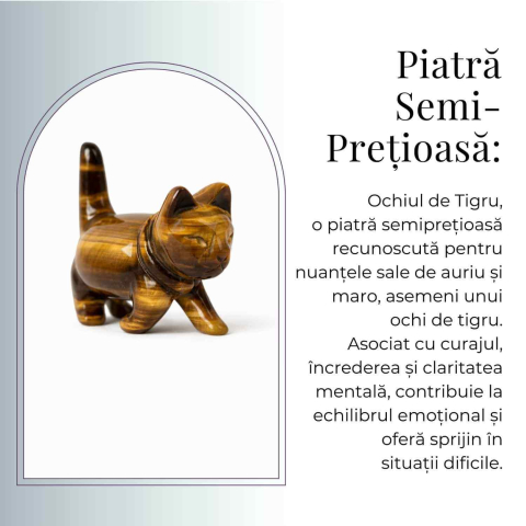 Figurina Pisica din Ochi de Tigru – Curaj, Protectie si Claritate Interioara [5]