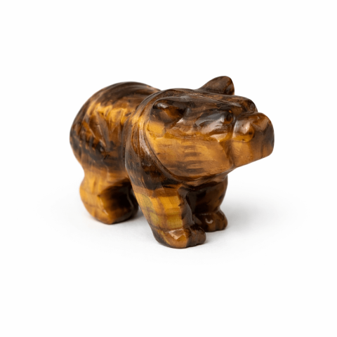 Cristale pe beneficii - Urs Protector din Ochi de Tigru – Forta Interioara si Stabilitate Energetica