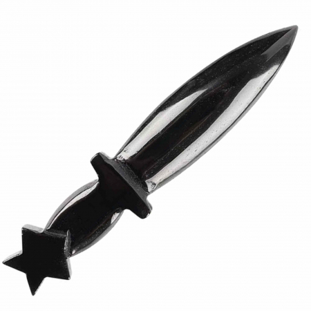 Protectie - Figurina Pumnal din Obsidian Natural - Decor Elegant, Vindecare Reiki
