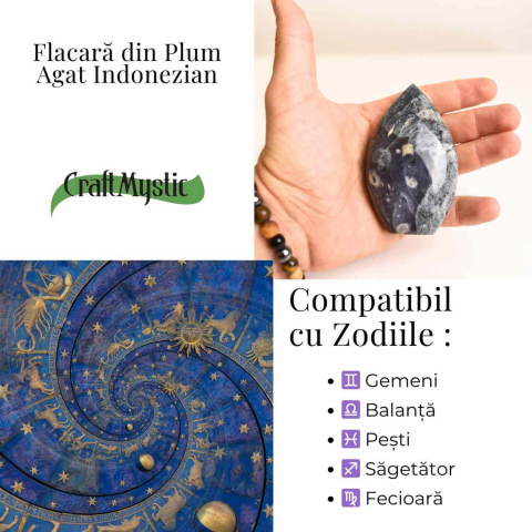 Flacara Calcedonie Mov pentru comunicare si echilibru 8-9 cm [2]