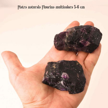 Fluorina Multicolora Bruta Naturala 7-8 cm - Cadoul Perfect pentru Meditatie, Decor si Colectionari - Piatra Semipretioasa pentru Vindecare si Echilibru [1]