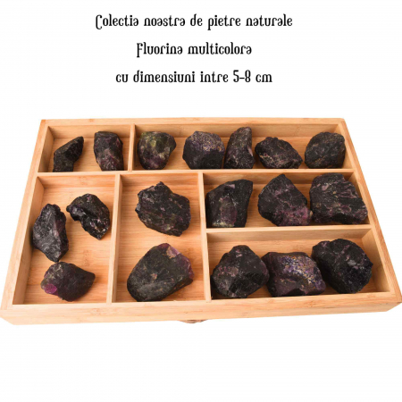 Fluorina Multicolora Bruta Naturala 7-8 cm - Cadoul Perfect pentru Meditatie, Decor si Colectionari - Piatra Semipretioasa pentru Vindecare si Echilibru [4]