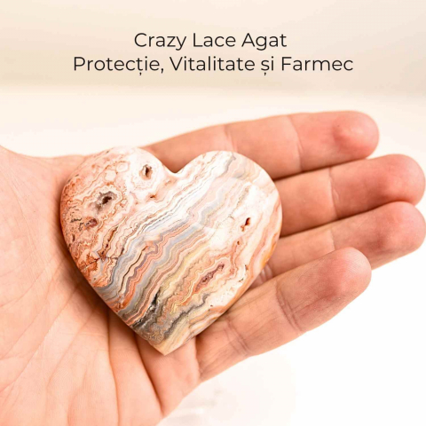 Inima din Crazy Lace Agat – Energie, Echilibru si Vitalitate [4]