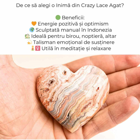 Inima din Crazy Lace Agat – Energie, Echilibru si Vitalitate [2]