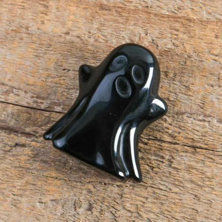 Figurina 3.5 cm in forma de fantoma din piatra semipretioasa Cuart Roz, sculptata manual [1]