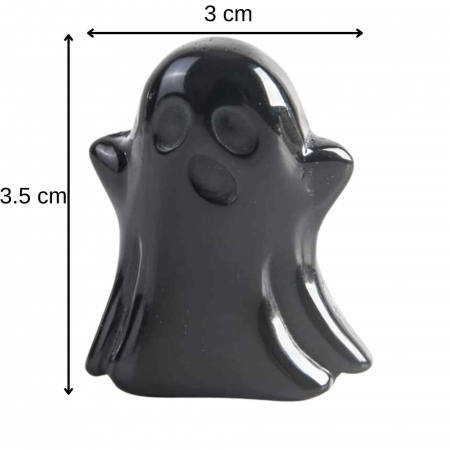 Figurina 3.5 cm in forma de fantoma din piatra semipretioasa Cuart Roz, sculptata manual [2]