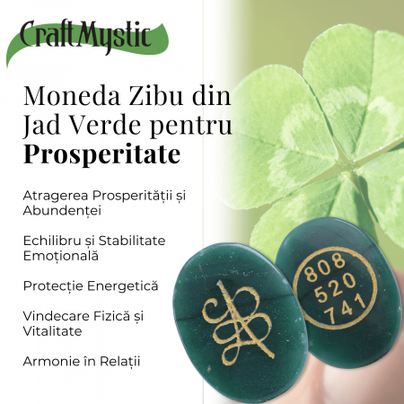 Moneda Zibu din Jad verde - Prosperitate si Noroc [2]