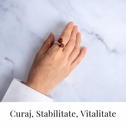 Inelul curajului – Dublu Jasp rosu pentru forta interioara si vitalitate [1]