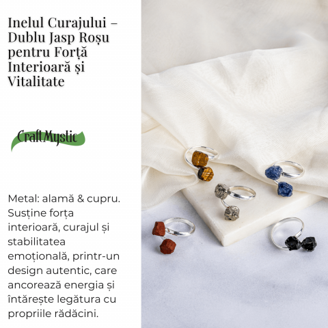 Inelul curajului – Dublu Jasp rosu pentru forta interioara si vitalitate [2]