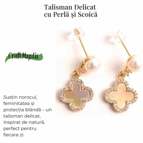 Talisman delicat cu perla si scoica – Cercei norocosi pentru fiecare zi [2]
