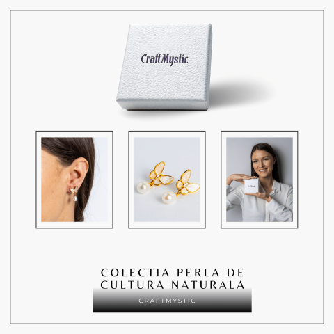 Eleganta delicata – Cercei fluturi si perle [5]