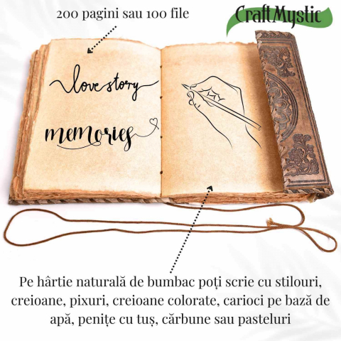 Jurnal piele naturala cu aventurin verde – Creativitate si energie pozitiva [5]