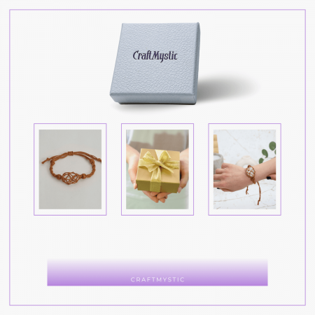 Bratara Reglabila din Sfoara maro Cerata cu Cosulet pentru Pietre si Cristale [7]