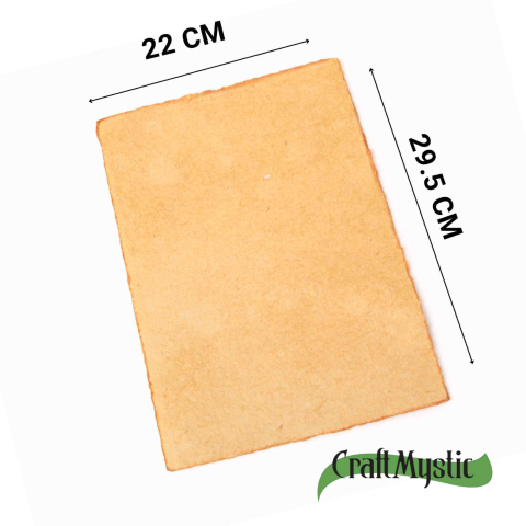 Hartie vintage din bumbac galben 22X29.5 cm– un spatiu delicat pentru cuvintele tale [3]