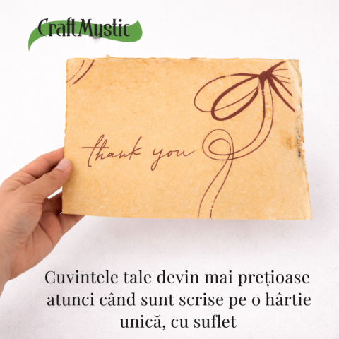 Hartie vintage din bumbac galben 22X29.5 cm– un spatiu delicat pentru cuvintele tale [2]